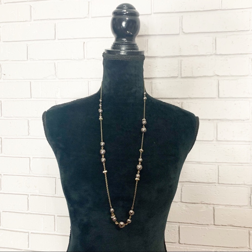 J. Crew Silver Ball Necklace‎